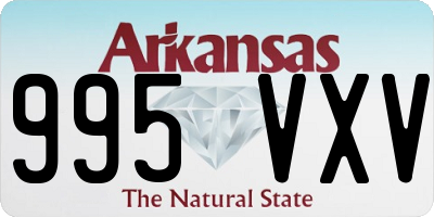 AR license plate 995VXV
