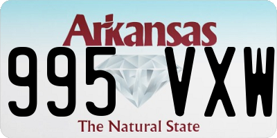 AR license plate 995VXW