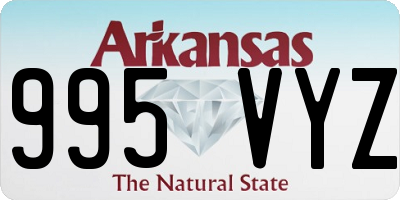 AR license plate 995VYZ