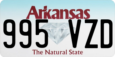 AR license plate 995VZD