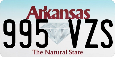 AR license plate 995VZS
