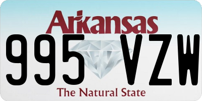 AR license plate 995VZW