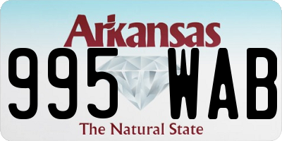 AR license plate 995WAB