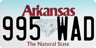 AR license plate 995WAD
