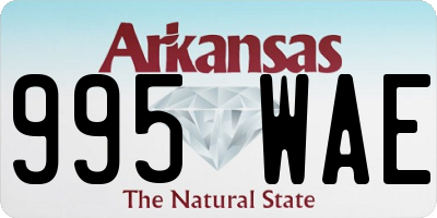 AR license plate 995WAE