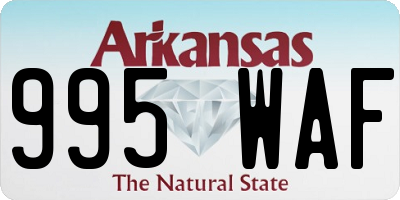 AR license plate 995WAF