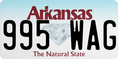 AR license plate 995WAG