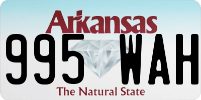 AR license plate 995WAH