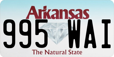 AR license plate 995WAI