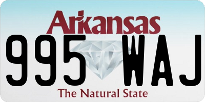 AR license plate 995WAJ