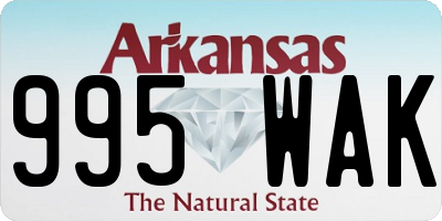 AR license plate 995WAK