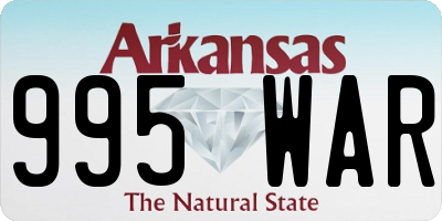 AR license plate 995WAR