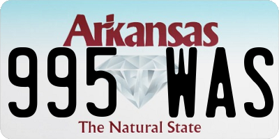 AR license plate 995WAS