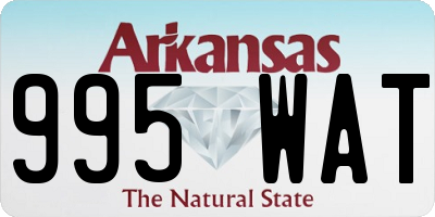 AR license plate 995WAT