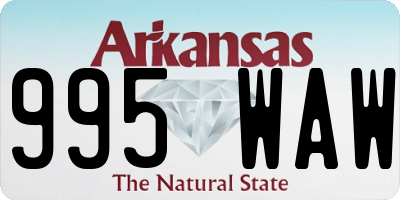 AR license plate 995WAW