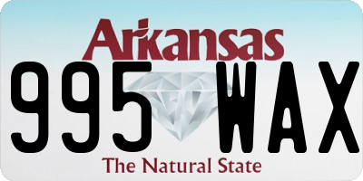 AR license plate 995WAX