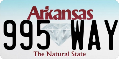 AR license plate 995WAY