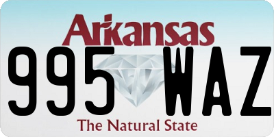 AR license plate 995WAZ