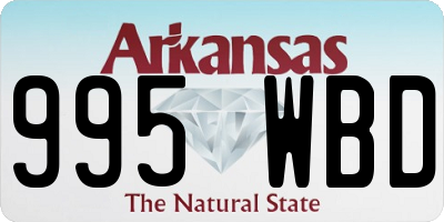 AR license plate 995WBD
