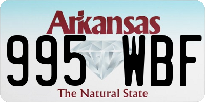 AR license plate 995WBF