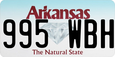 AR license plate 995WBH