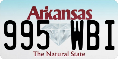 AR license plate 995WBI