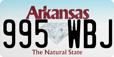 AR license plate 995WBJ