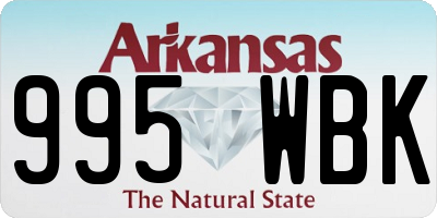 AR license plate 995WBK