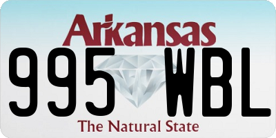 AR license plate 995WBL