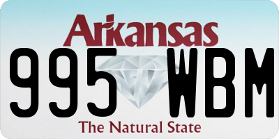AR license plate 995WBM