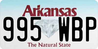 AR license plate 995WBP