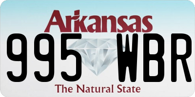 AR license plate 995WBR