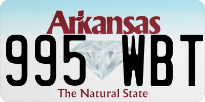 AR license plate 995WBT