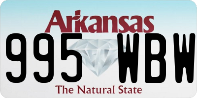 AR license plate 995WBW