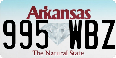 AR license plate 995WBZ