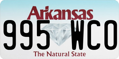 AR license plate 995WCO