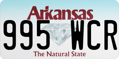 AR license plate 995WCR