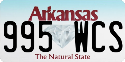 AR license plate 995WCS
