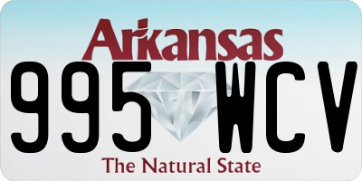 AR license plate 995WCV