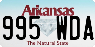 AR license plate 995WDA