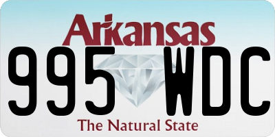 AR license plate 995WDC