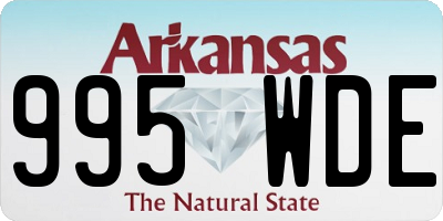 AR license plate 995WDE