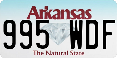 AR license plate 995WDF