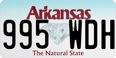 AR license plate 995WDH