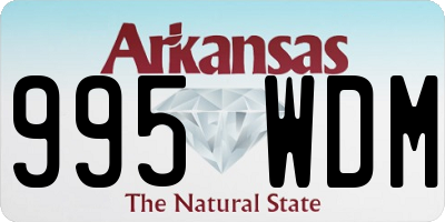 AR license plate 995WDM