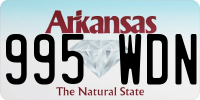AR license plate 995WDN