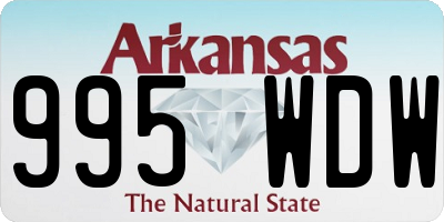 AR license plate 995WDW
