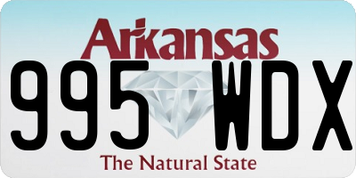 AR license plate 995WDX