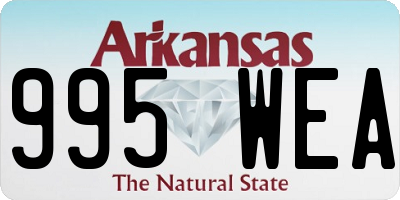 AR license plate 995WEA