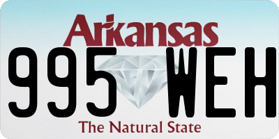 AR license plate 995WEH